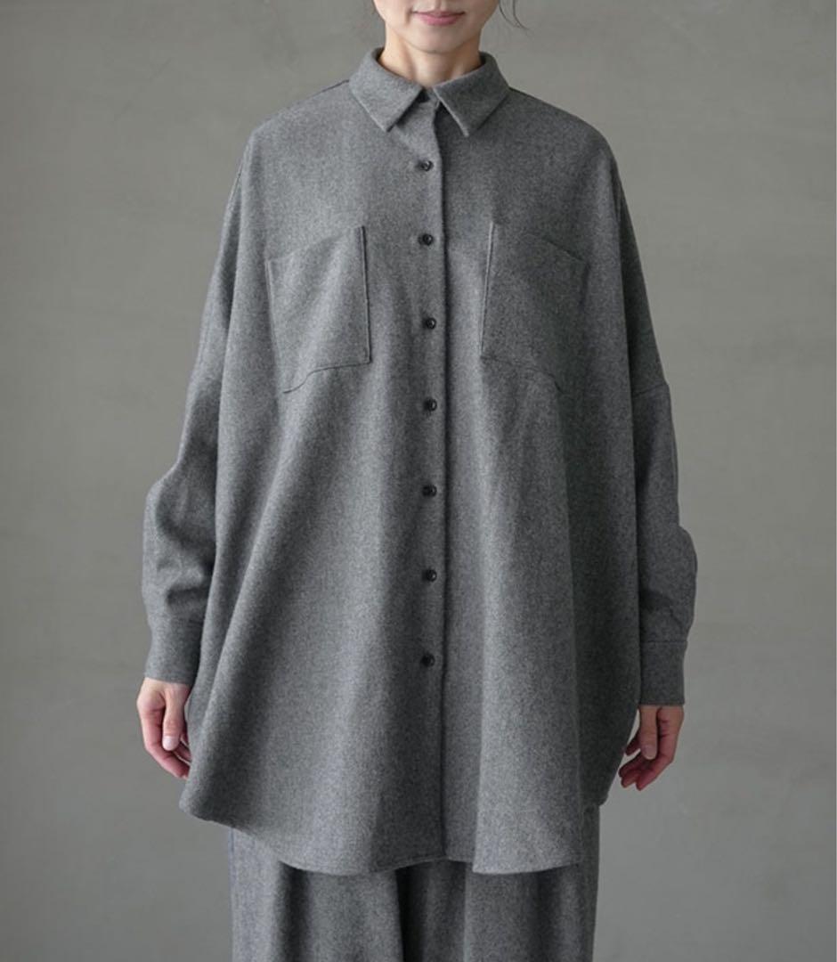 mizuiro ind ポケット付きワイドシャツ 羽織り 2025AW