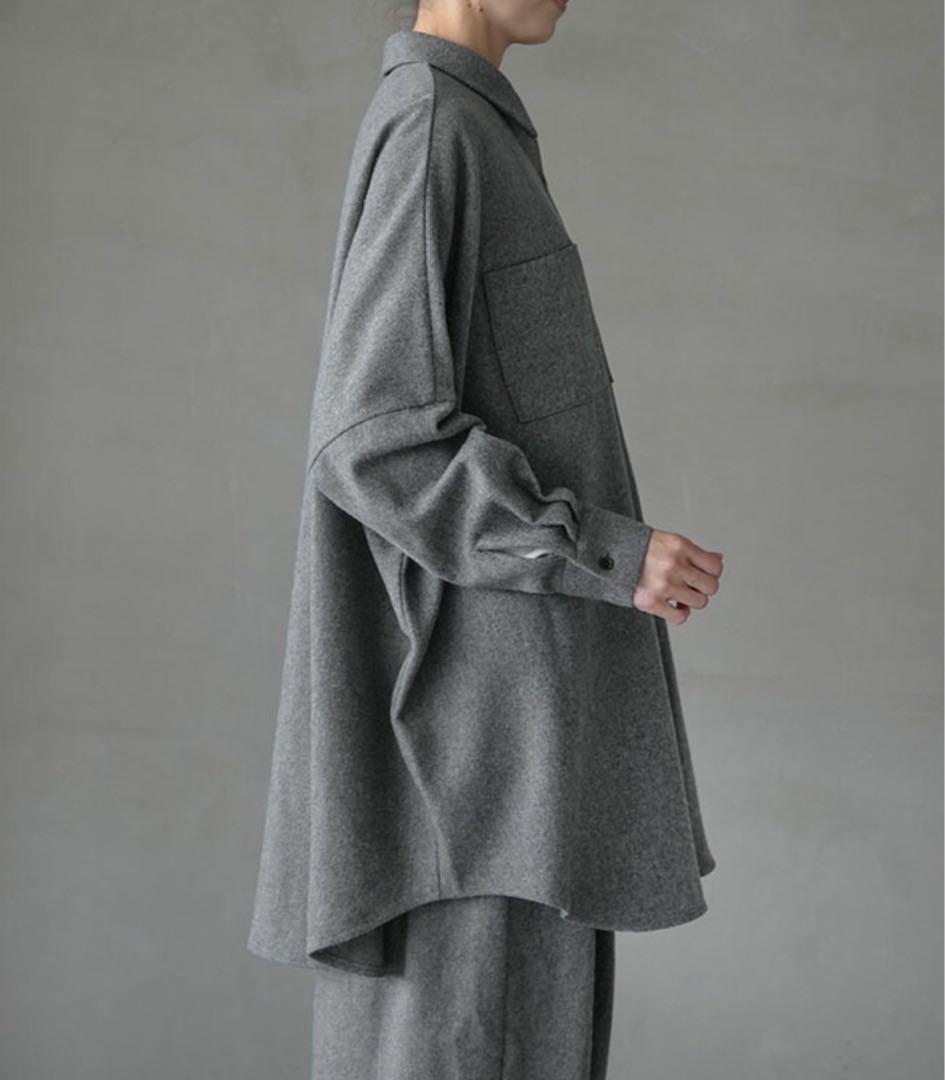 mizuiro ind ポケット付きワイドシャツ 羽織り 2025AW