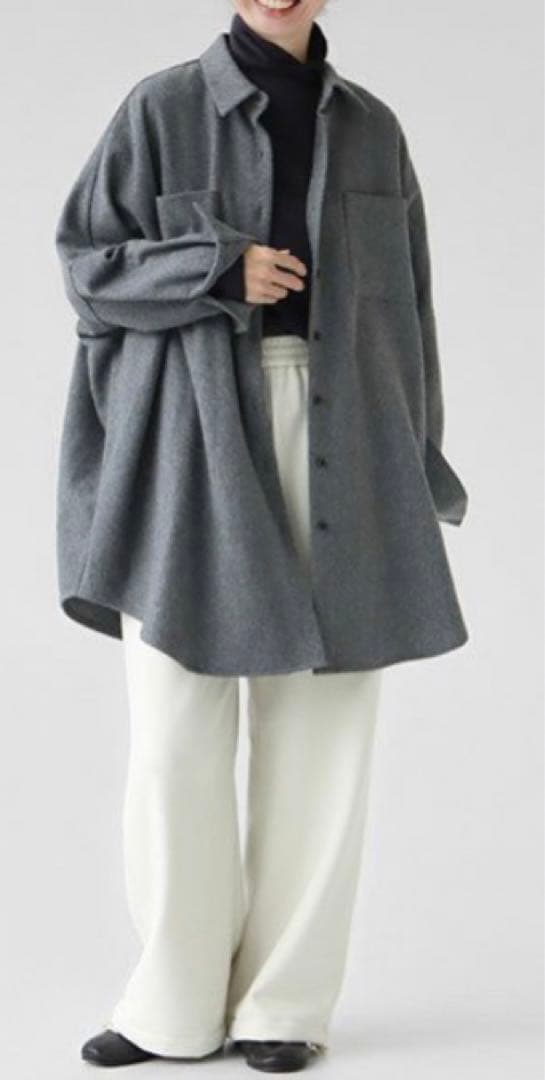 mizuiro ind ポケット付きワイドシャツ 羽織り 2025AW