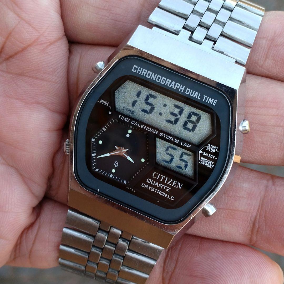 【レアカラー！70's VTG】シチズン クォーツ デジアナ 1st model