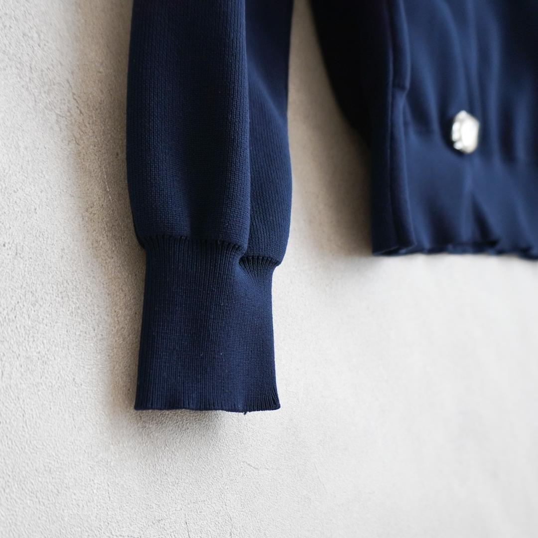 未使用級✨️ JENNE リッチビジューニットカーデ ネイビー S 上品 華やか