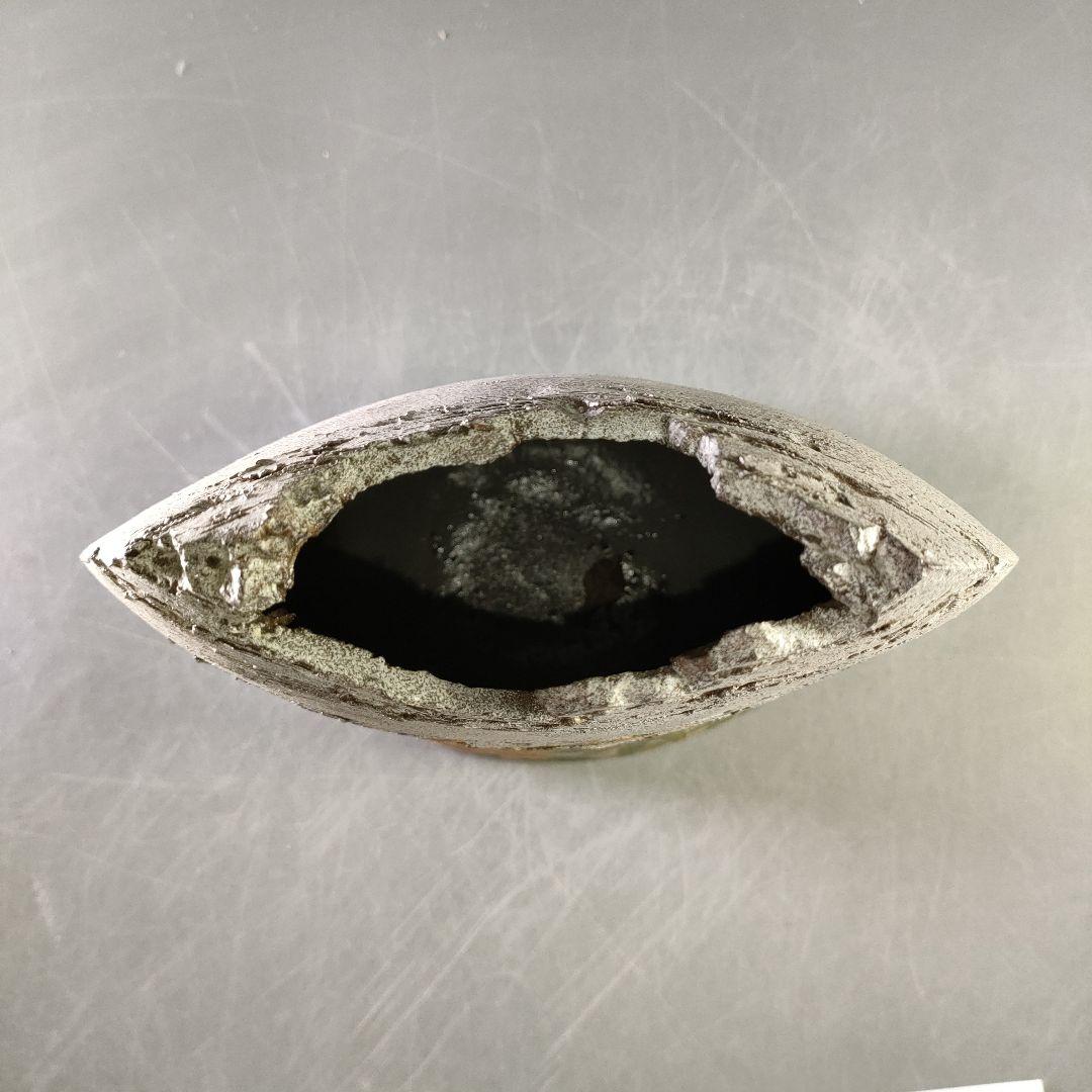 A1213-11/九谷焼/谷敷正人 造/雅彩石楠花文扁壷/花瓶/花器/華道具/