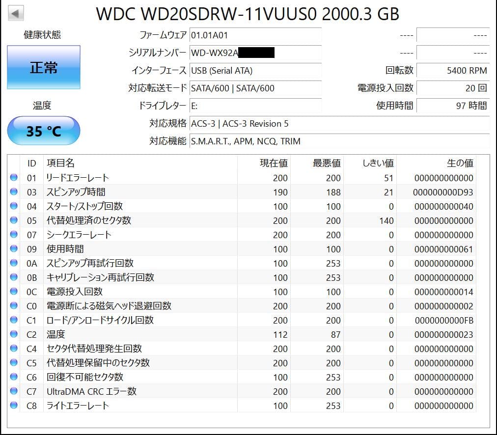 WD Elements 外付けハードディスク 2TB WDBU6Y0020BBK