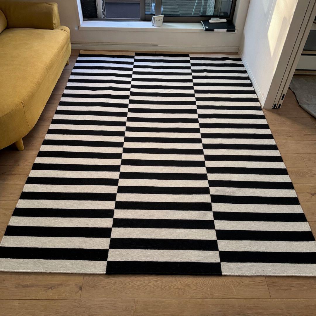 IKEA STOCKHOLM ストックホルム170×240 平織り ストライプ