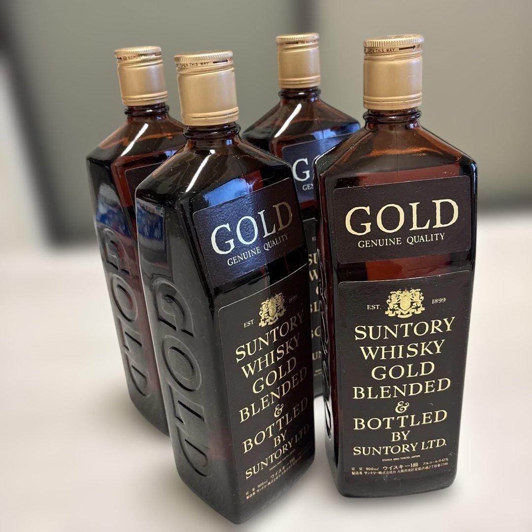 古酒Suntory Whisky Gold Blended 4本セット❗️旧ボトル