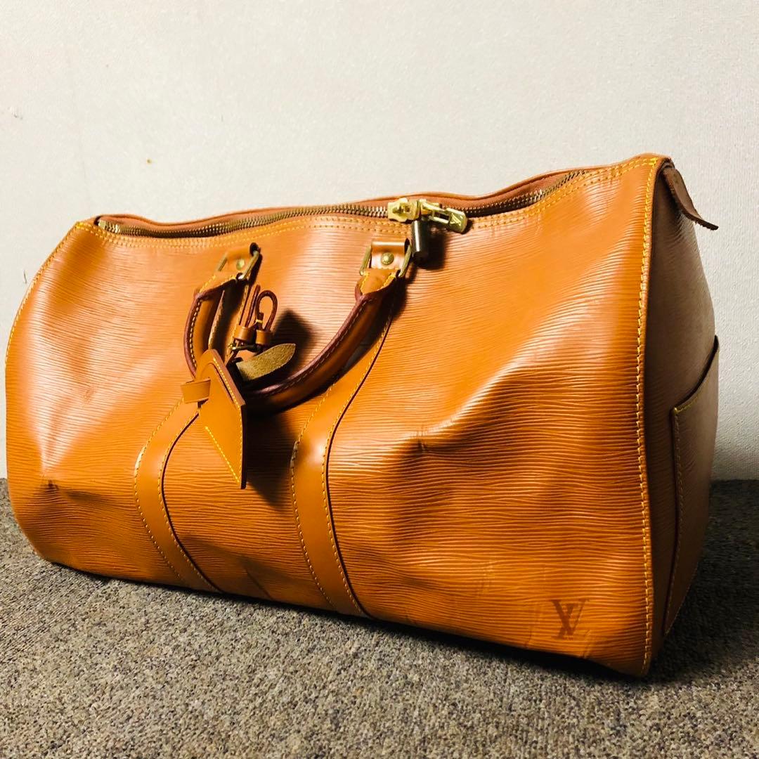 E71希少✨ルイヴィトン エピ レザーボストンバック 旅行カバン キーポル 45