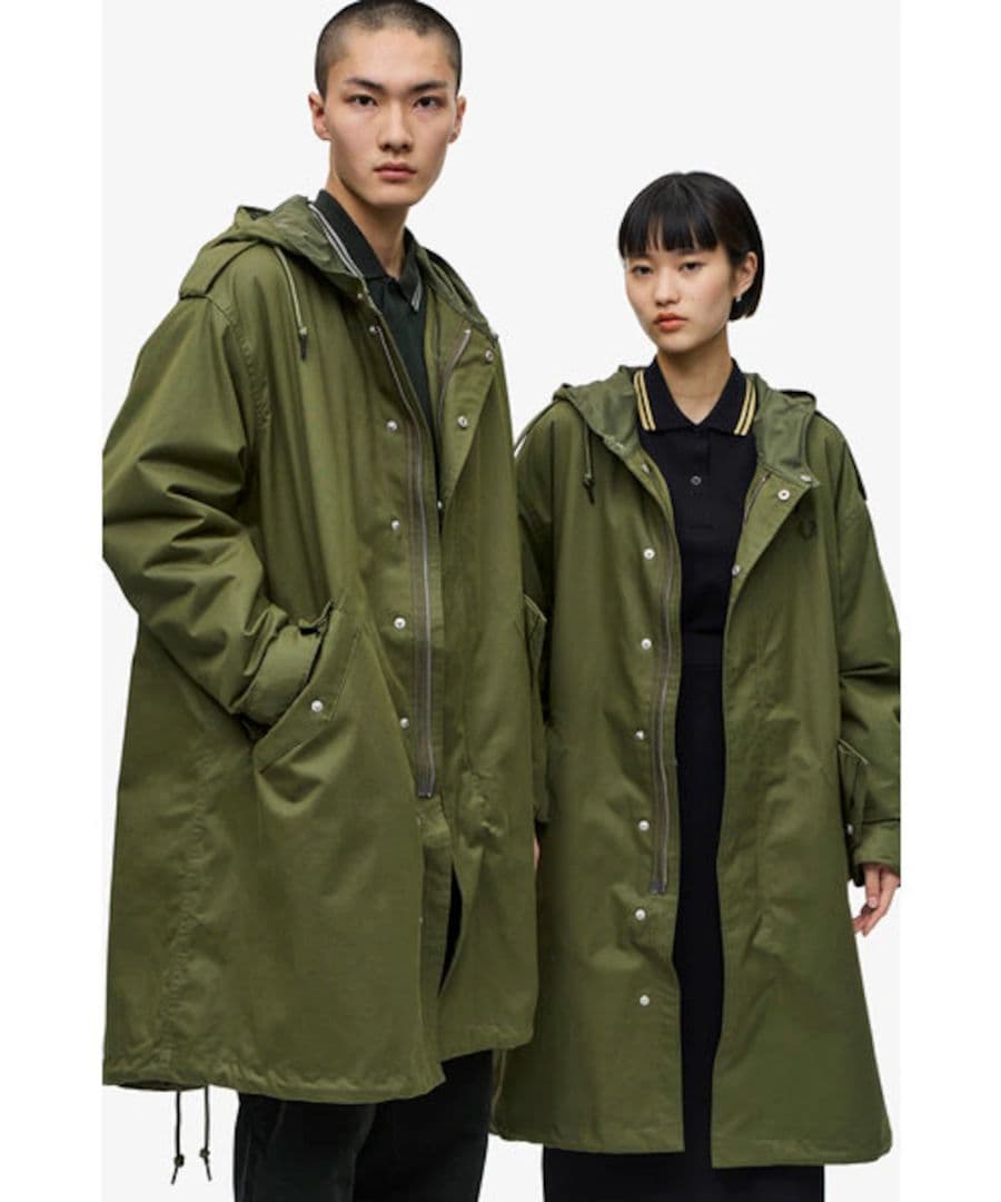 美品 フレッドペリー モッズコート j6525 Fur Lined