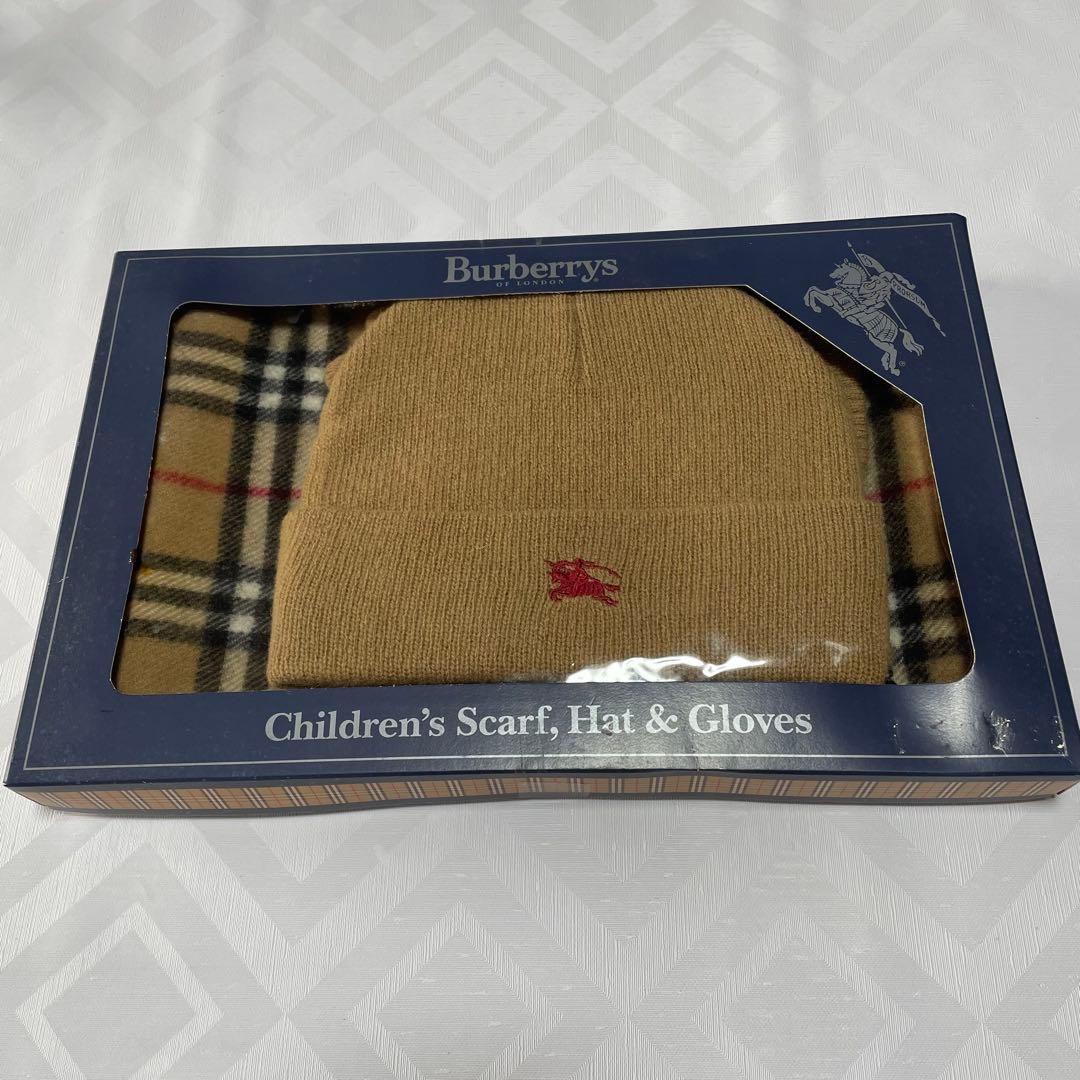 【新品未使用】バーバリー 子ども用マフラー/帽子/手袋3点セット