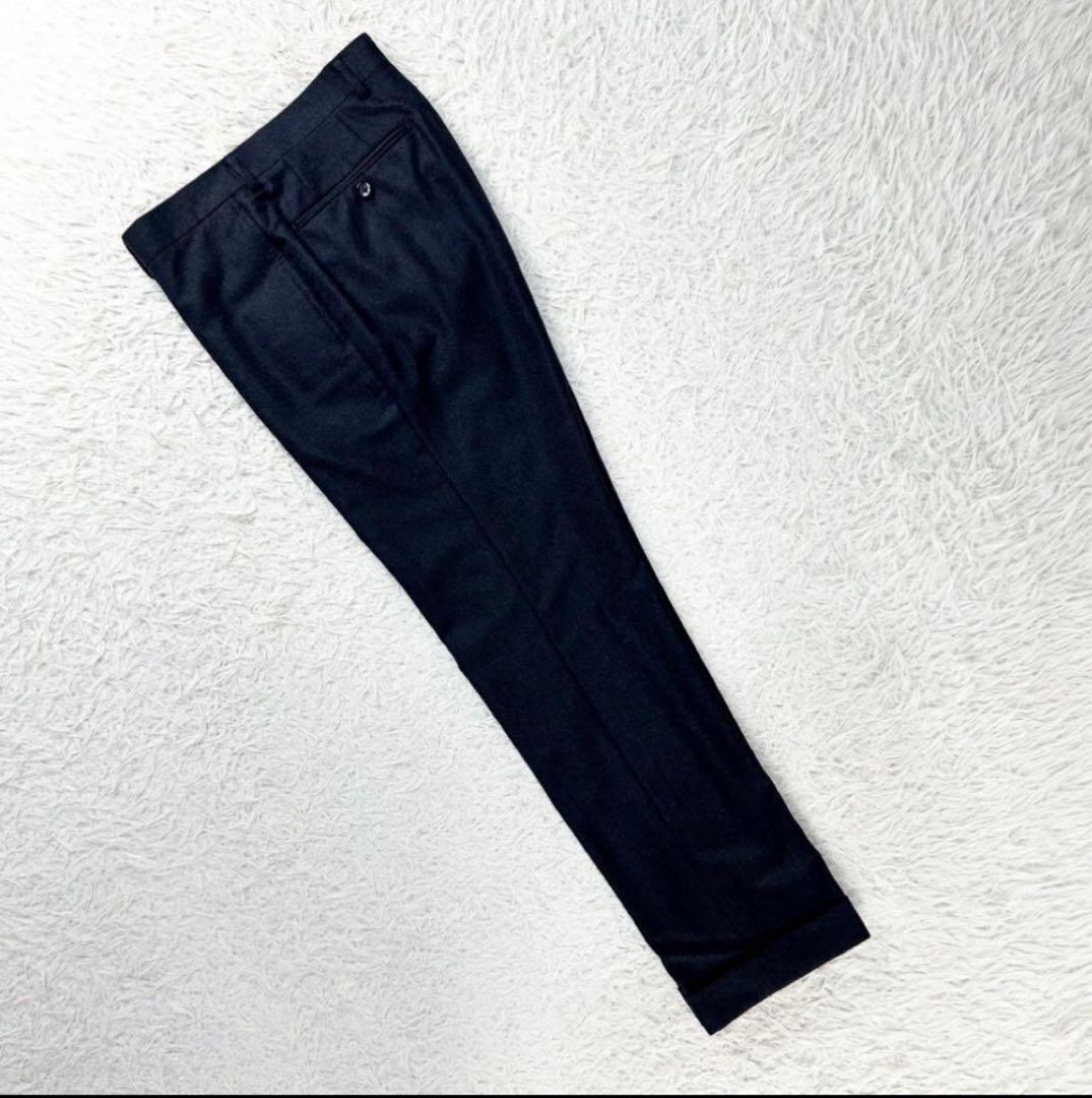 未使用級 光沢 バーズアイ フランネル ビームスエフ スーツ セットアップ 42