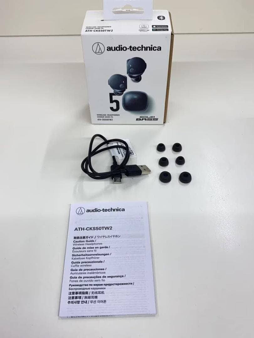 オーディオテクニカ ワイヤレスイヤホン ATH-CKS50TW2 BK