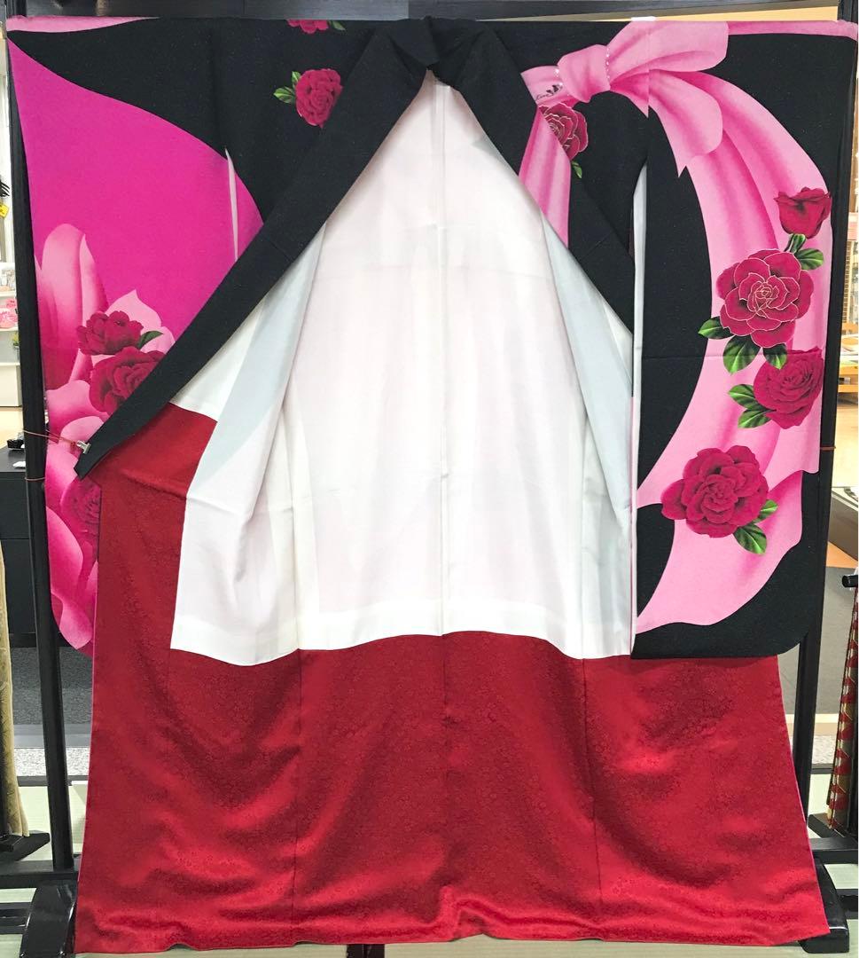★少々難あり★正絹 振袖 仕立て上がり リメイク