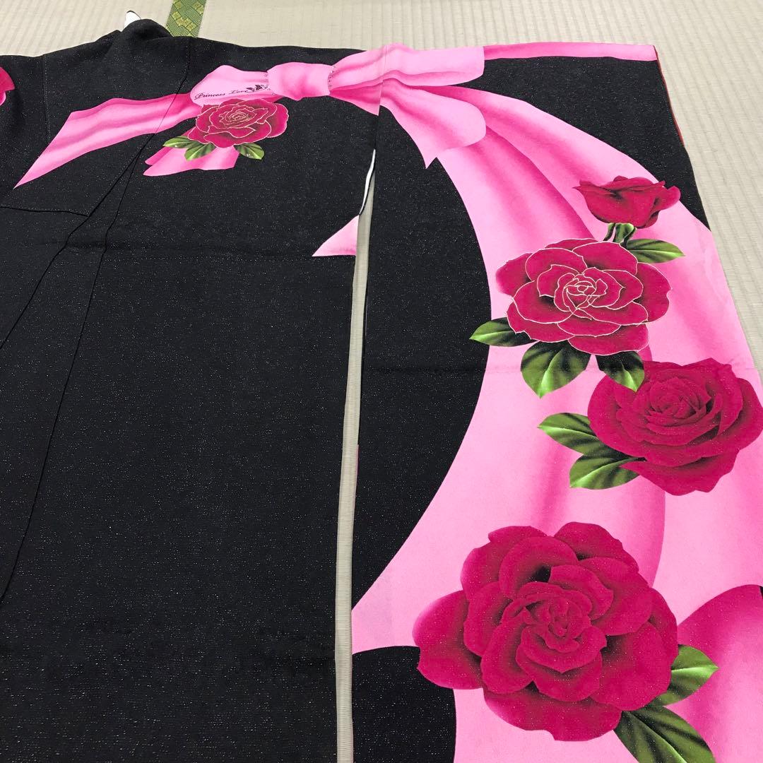 ★少々難あり★正絹 振袖 仕立て上がり リメイク