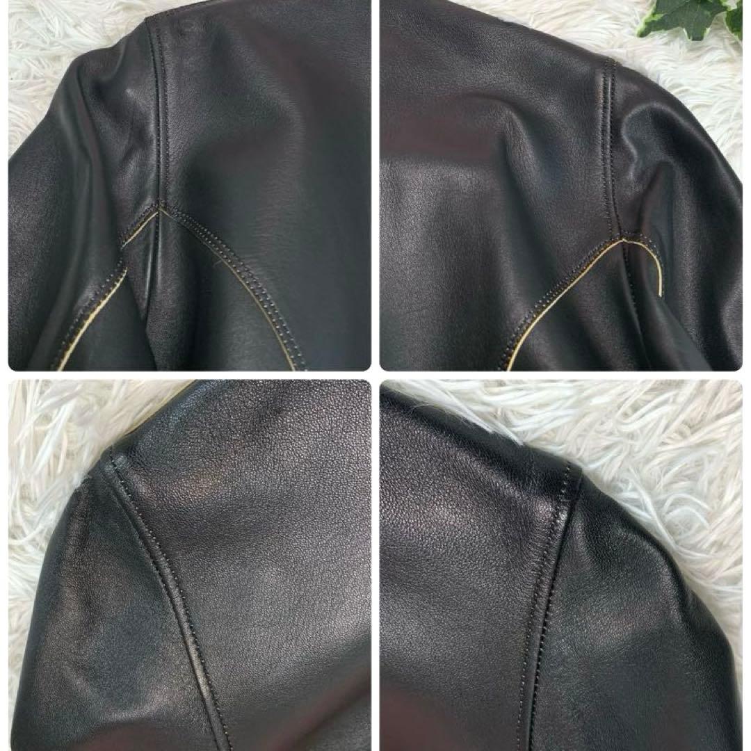 D77美品◆ARTICO【イタリア製/高級 羊革◆レザージャケット/ライダース】