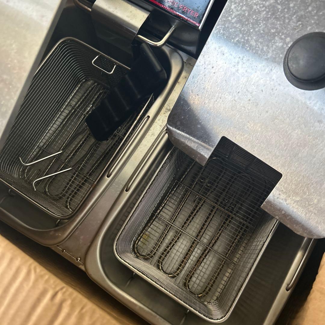 電気フライヤー 温度調整ダイヤル付き