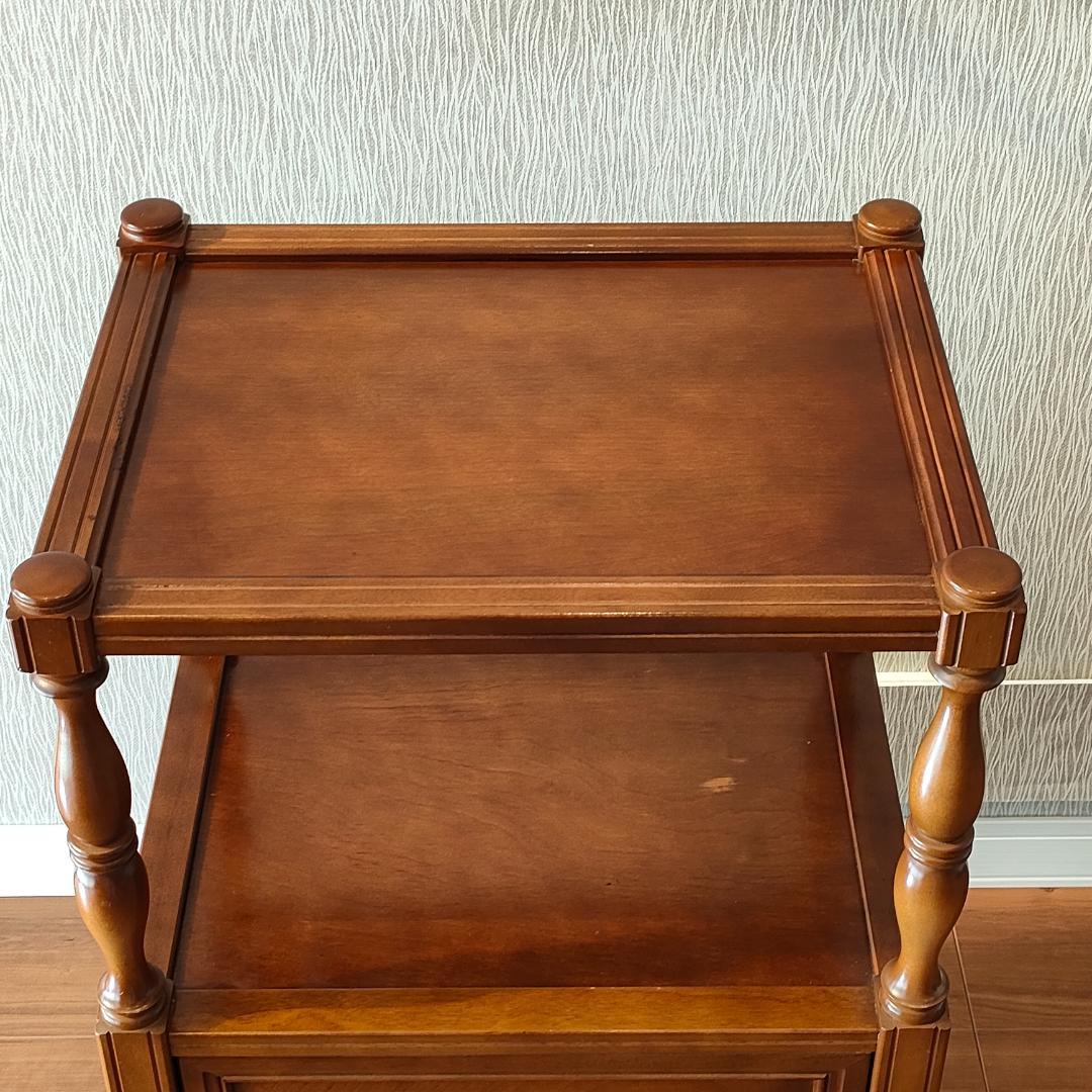 アンティーク　キャビネット　桜材　サイドキャビネット　開き扉