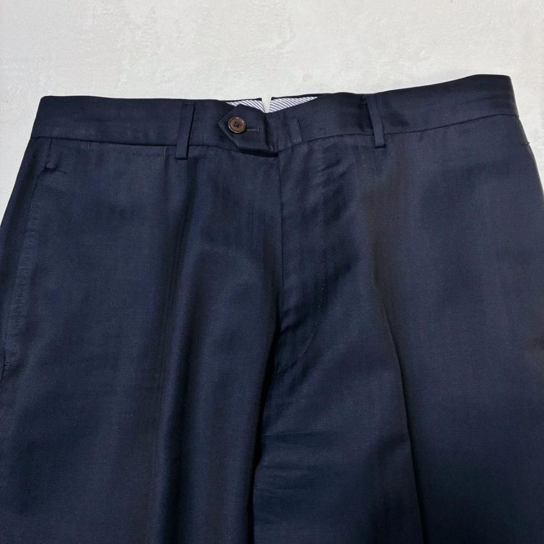 トゥモローランド スーツ セットアップ ストライプ カノニコ モヘヤ混 紺