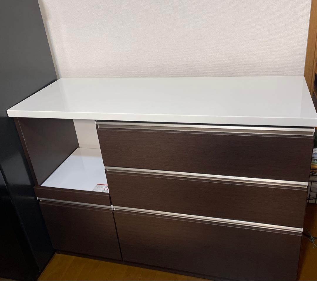 食器棚 収納 ロータイプ 120 キッチンカウンター 北欧 120cm 完成品