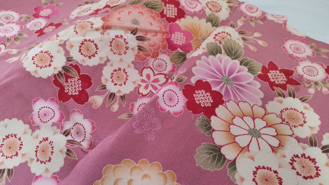 花柄振袖と帯セット