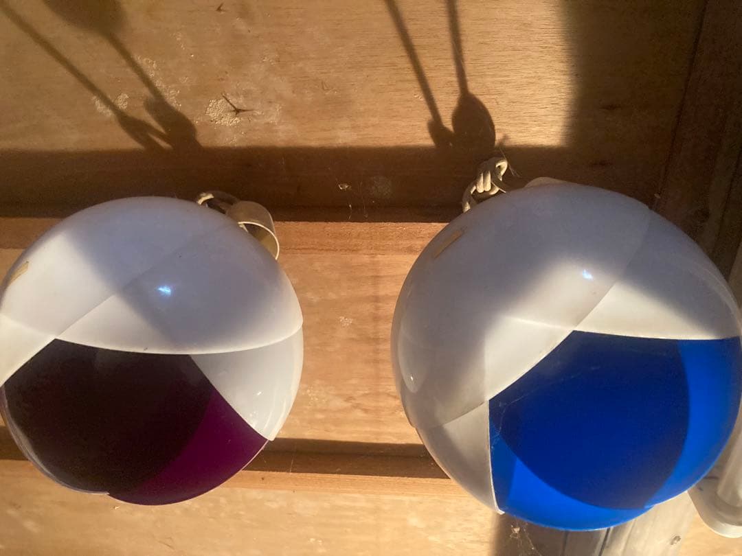 ３個！昭和レトロ レトロポップチューリップ型の電気傘 ライト。ナショナル。