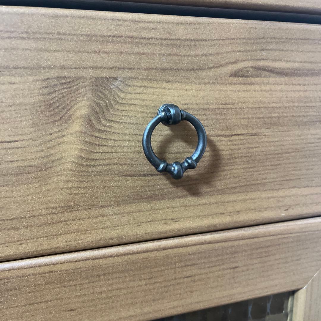 食器棚 木製 一人暮らし キッチン収納 ガラス かわいい おしゃれ アンティーク