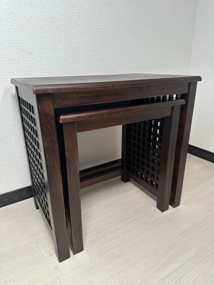 アンティークスタイル ネストテーブル サイドテーブル ベットサイド　※i1※