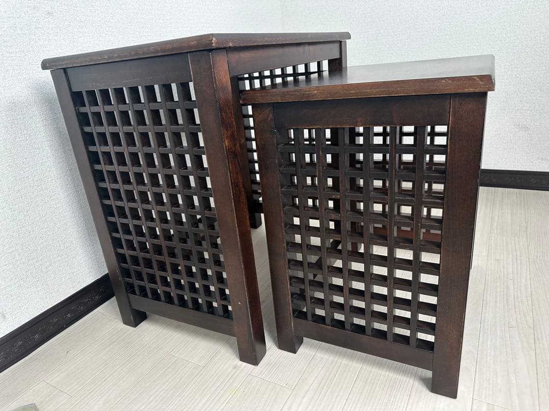 アンティークスタイル ネストテーブル サイドテーブル ベットサイド　※i1※