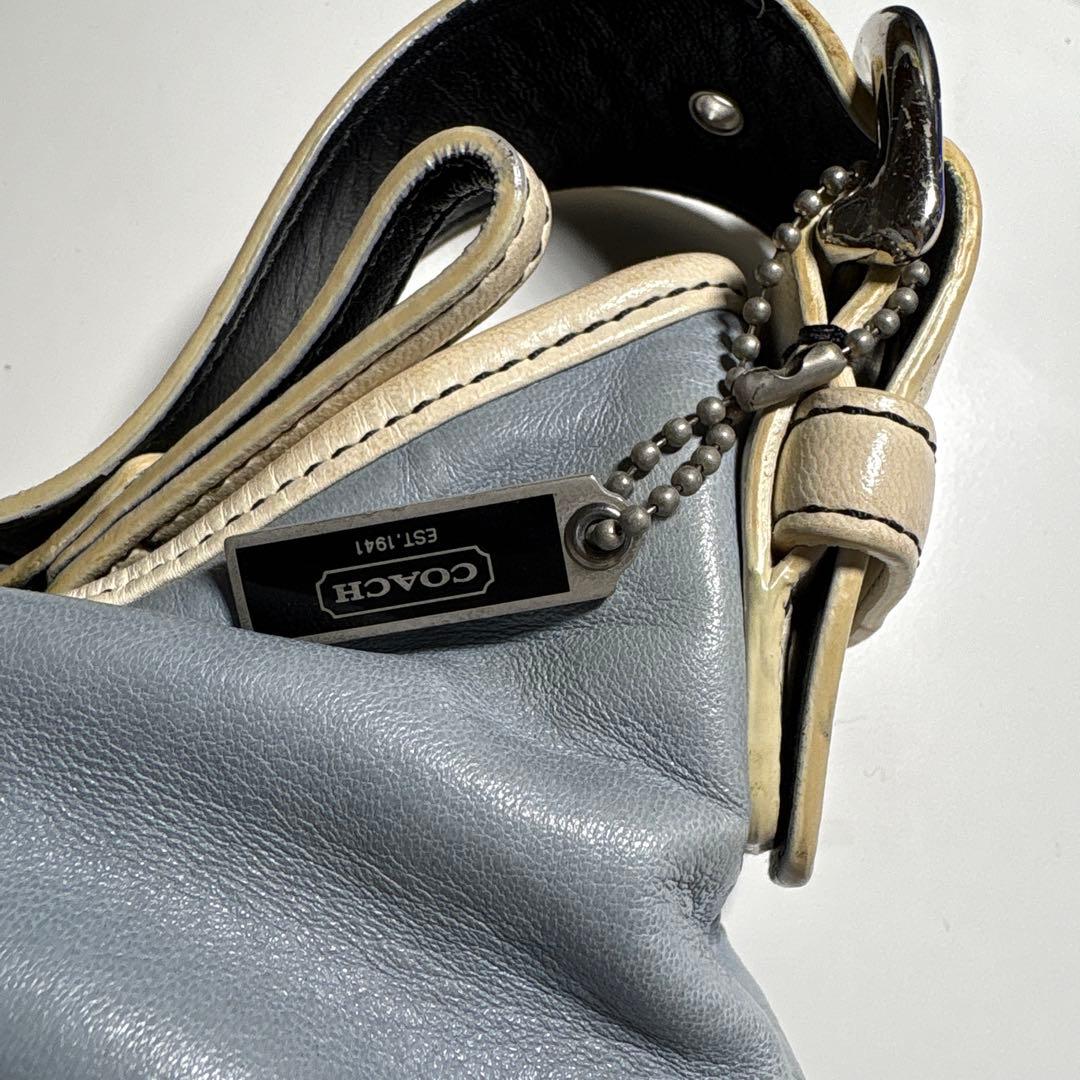 COACH ライトブルー ショルダーバッグ
