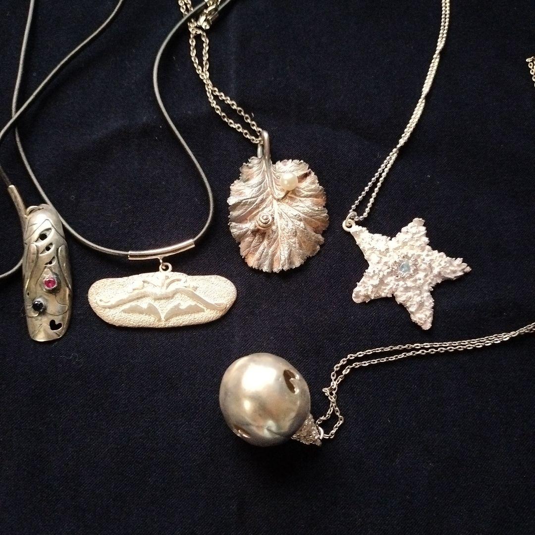 シルバーリングとペンダントセットハンドメイドまとめ売り