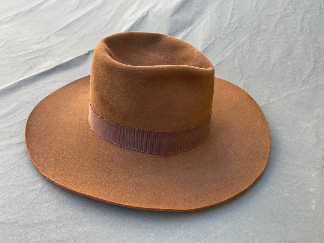 もっちResistol ビンテージハット　キャメルブラウン