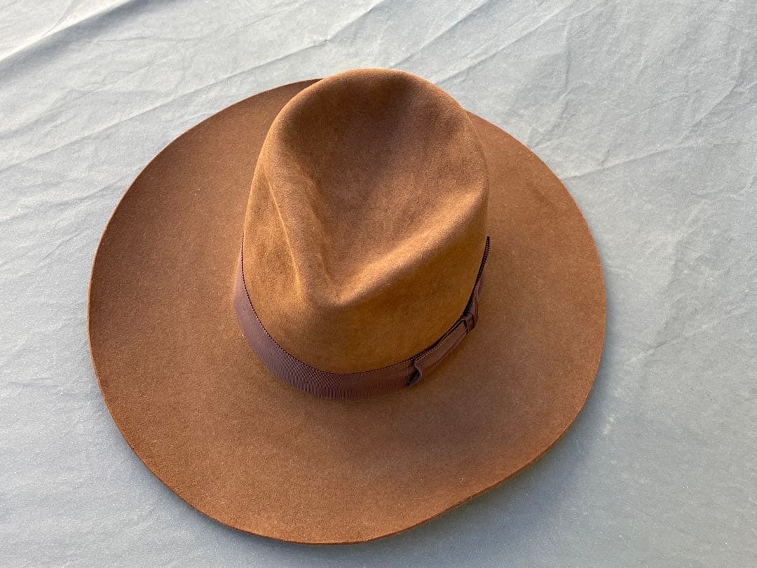 もっちResistol ビンテージハット　キャメルブラウン