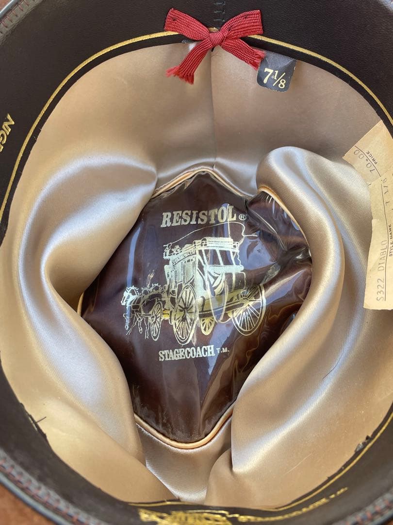 もっちResistol ビンテージハット　キャメルブラウン