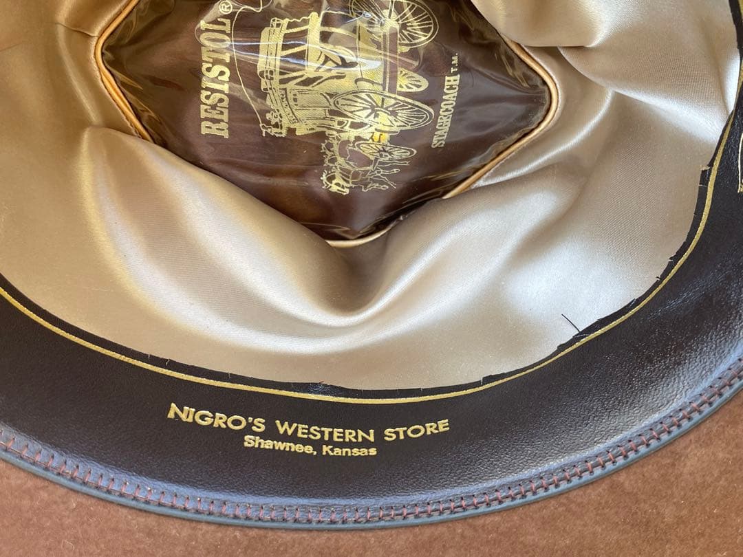 もっちResistol ビンテージハット　キャメルブラウン