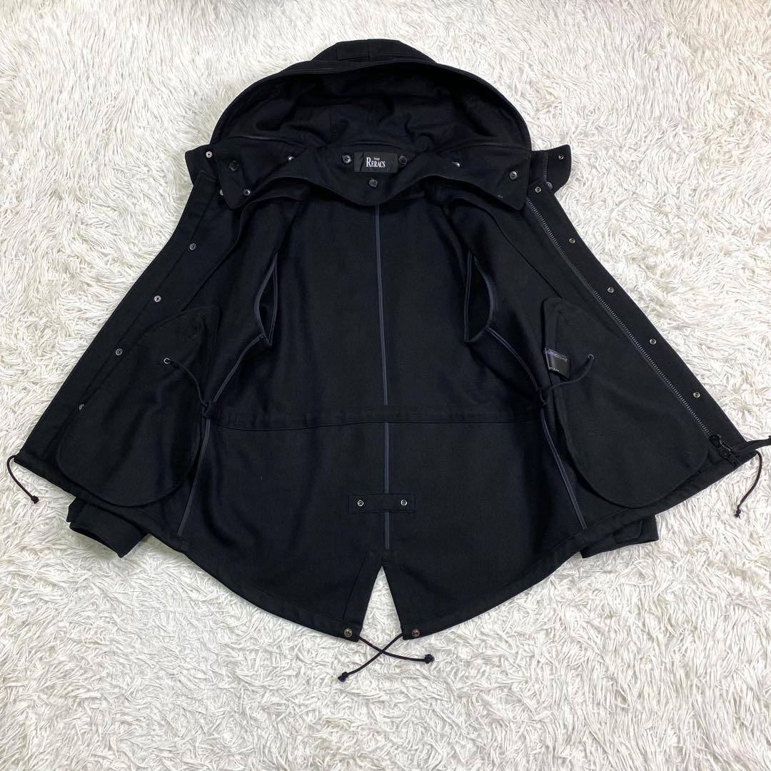 極美品✨ザリラクス ウールモッズコート 2way ブラック 46 実寸L相当