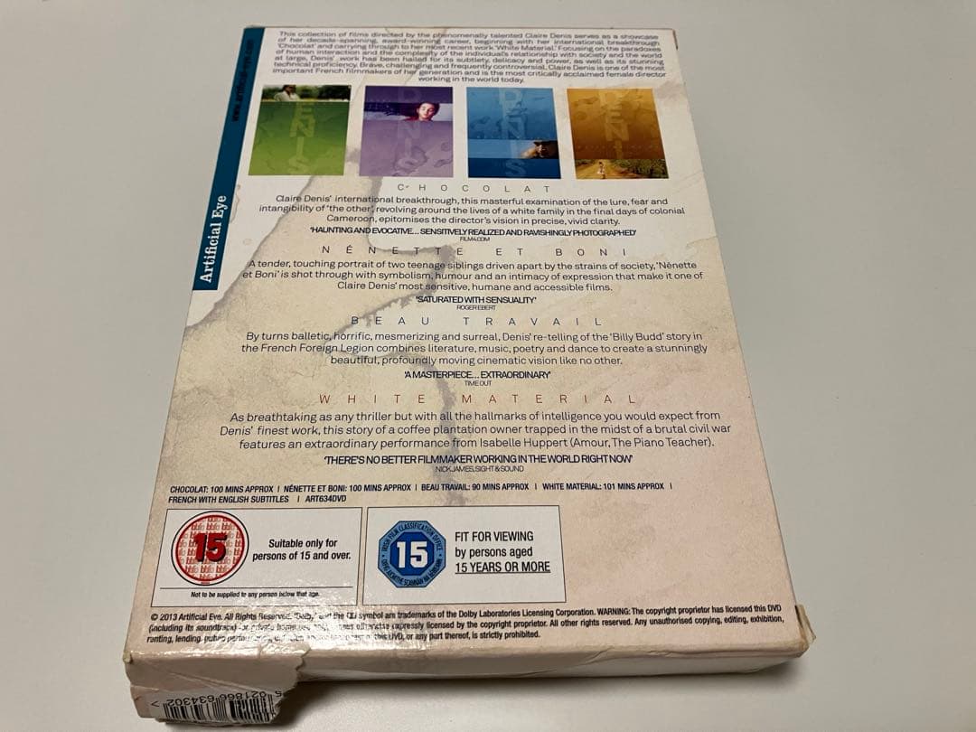 【英語字幕のみ！】クレール・ドゥニ （クレール・ドニ）DVDコレクション