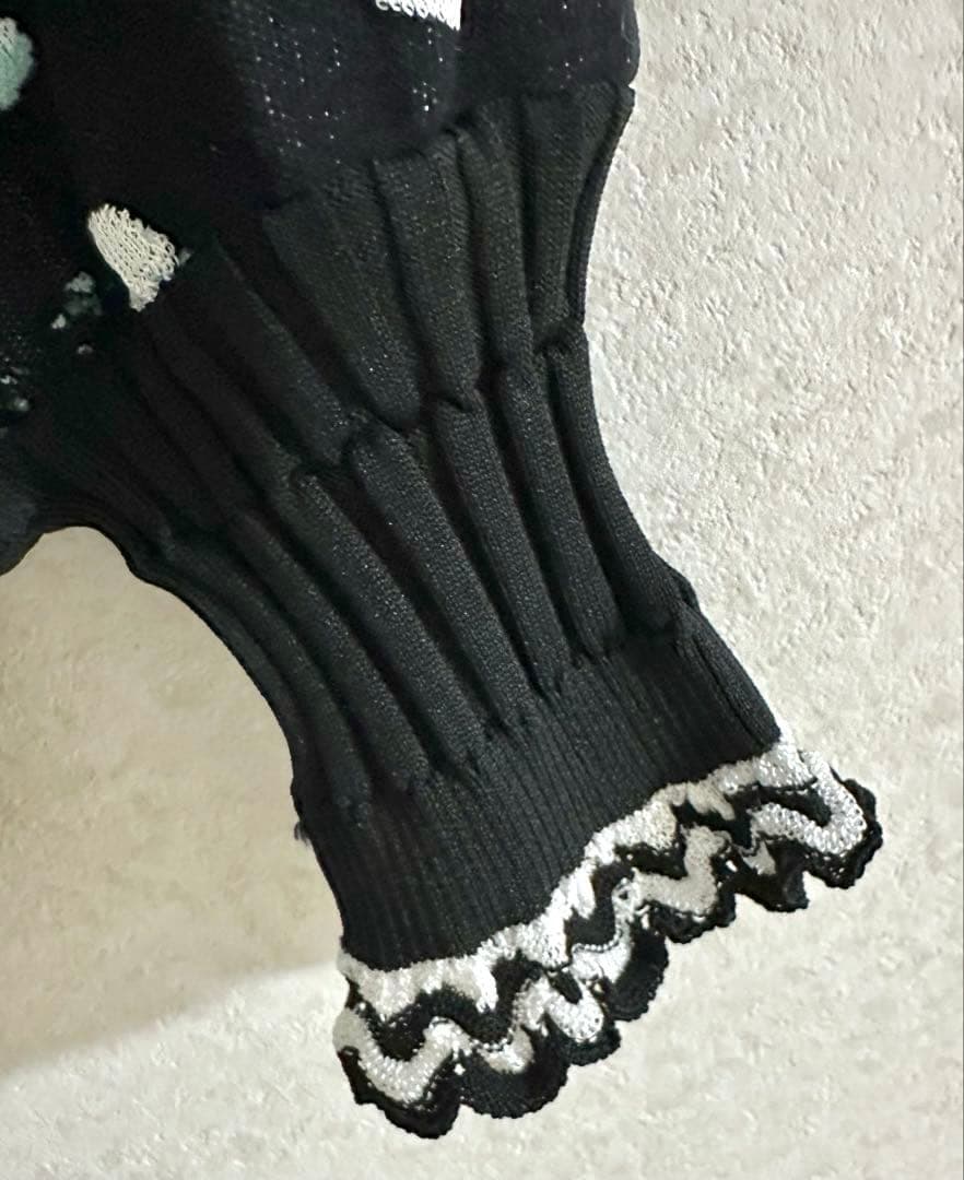 美品♡malamute マラミュート紫陽花モチーフ　ジャケット　黒