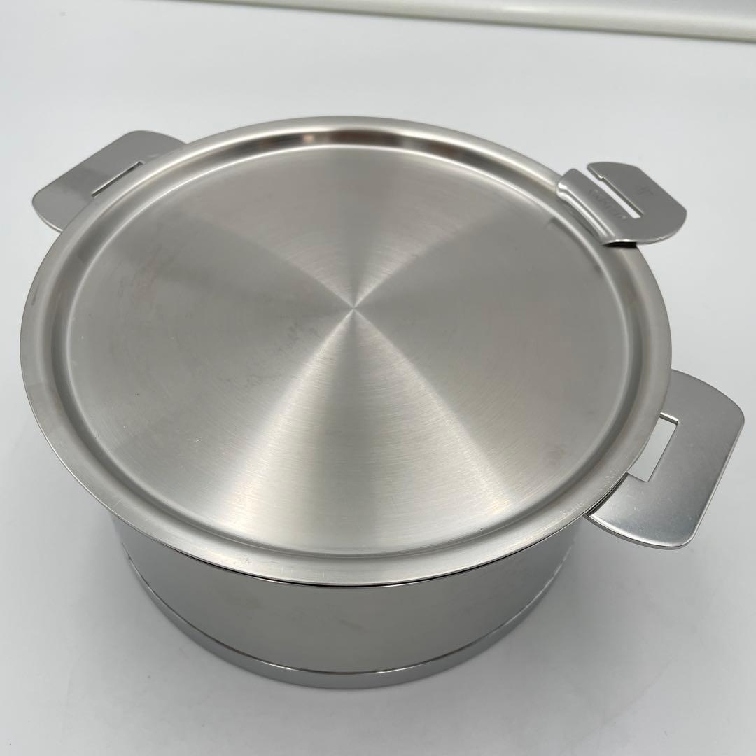 美品】CRISTEL Lシリーズ 深鍋 18cm ステンレス蓋付き IH対応