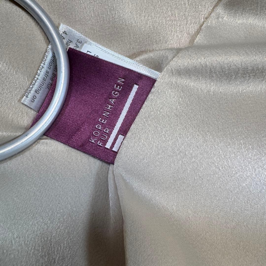 NORTH BEACH コペンハーゲン パールミンク フード付 ポンチョ 本毛皮