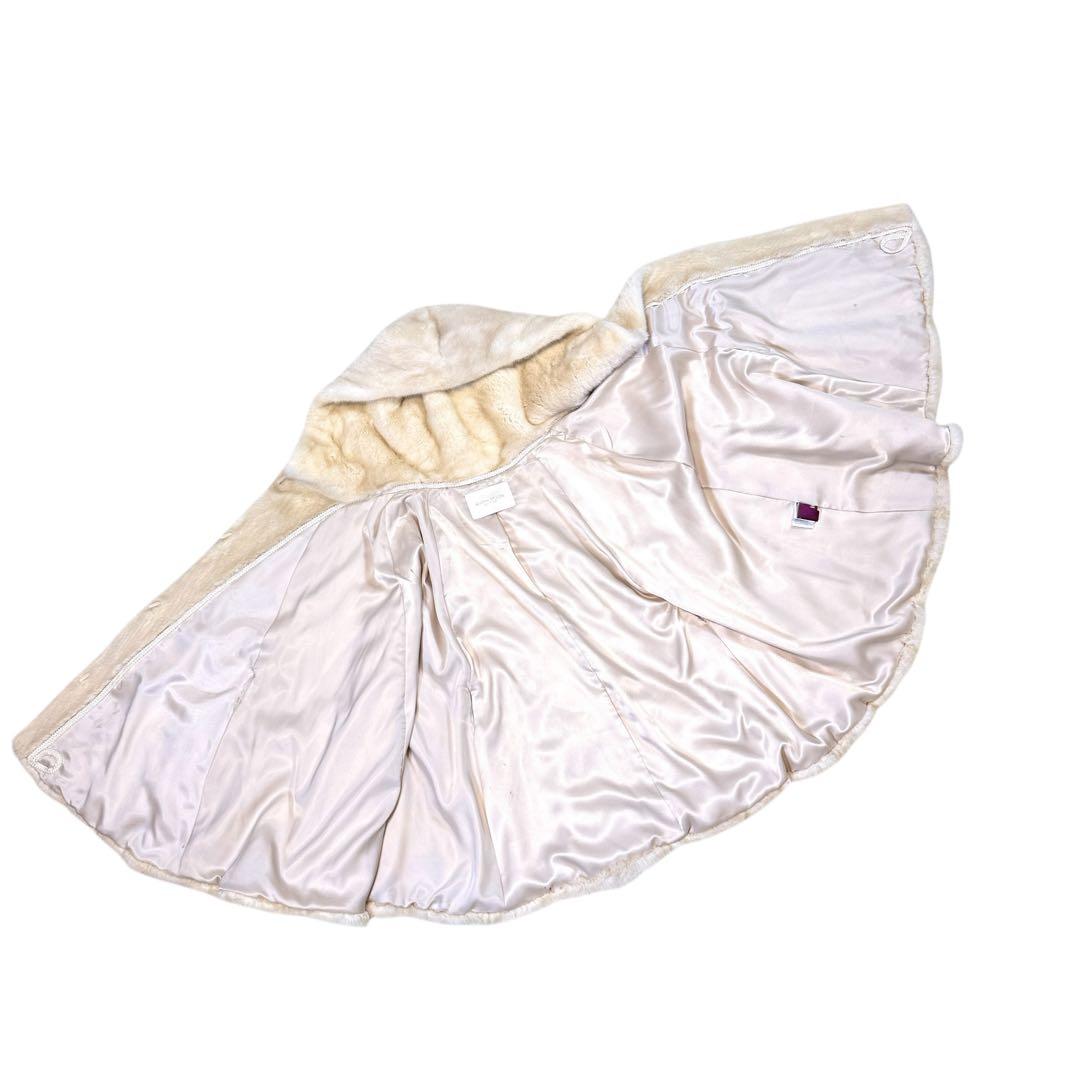 NORTH BEACH コペンハーゲン パールミンク フード付 ポンチョ 本毛皮