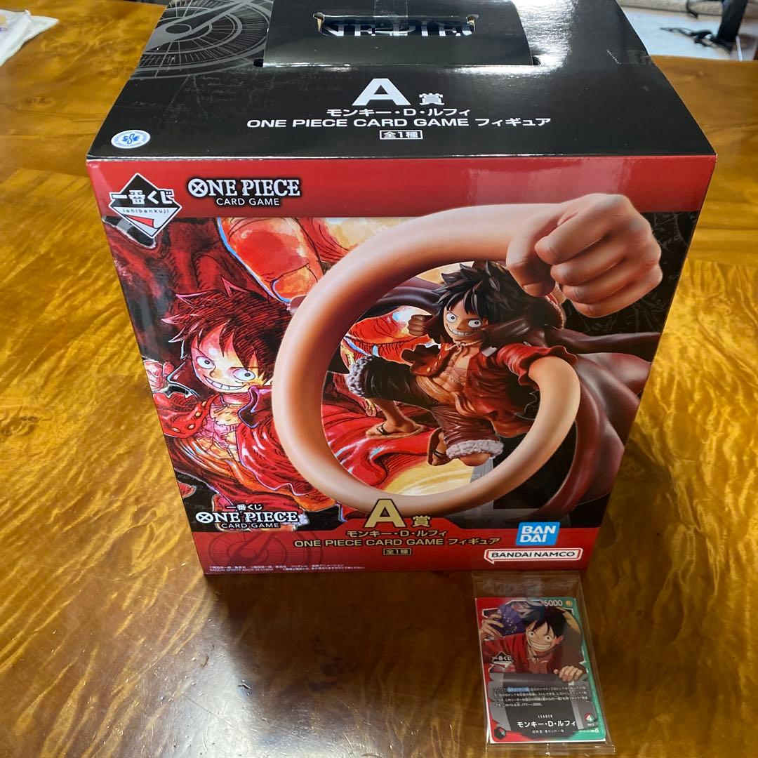 ワンピース　一番くじ　モンキーDルフィ　フィギュア　プロモカードセット　おまけ付