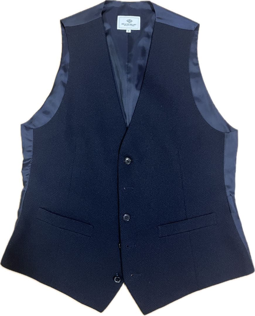 BEAMS HERTスーツ セットアップ 3ピース ダークネイビー