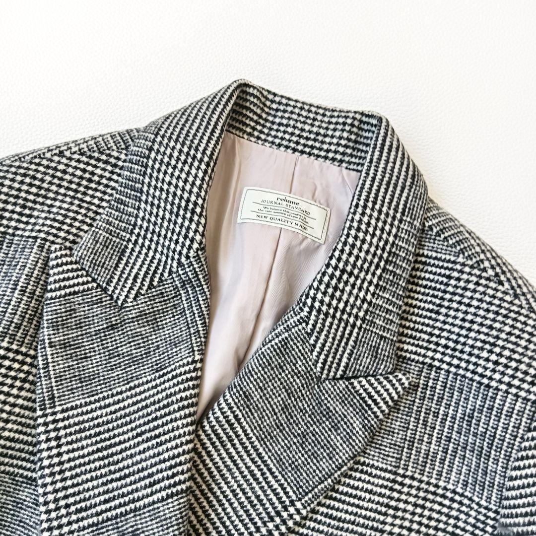 極美品✨ジャーナルスタンダードレリューム Wブレストメルトンジャケット チェック