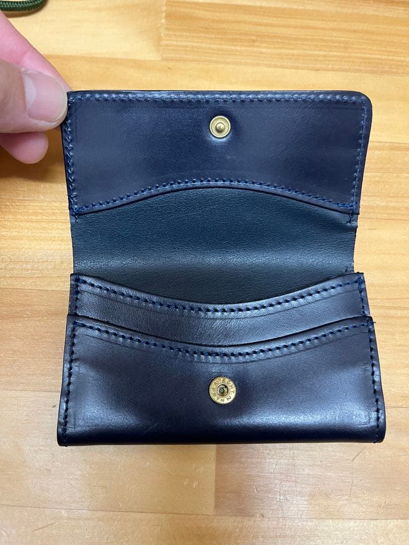 グレンロイヤルGLEN ネイビー レザー 名刺入れ