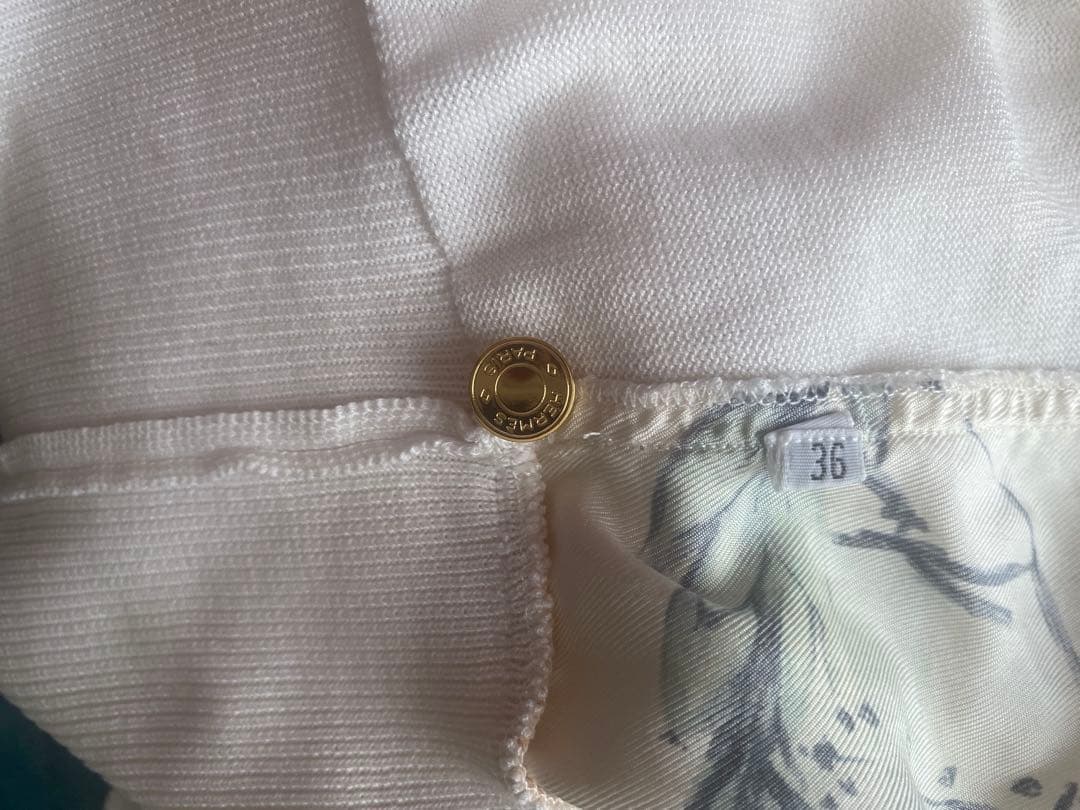 美品 エルメスHERMÈS シャンティイ CHANTILLY競馬場 シルクシャツ