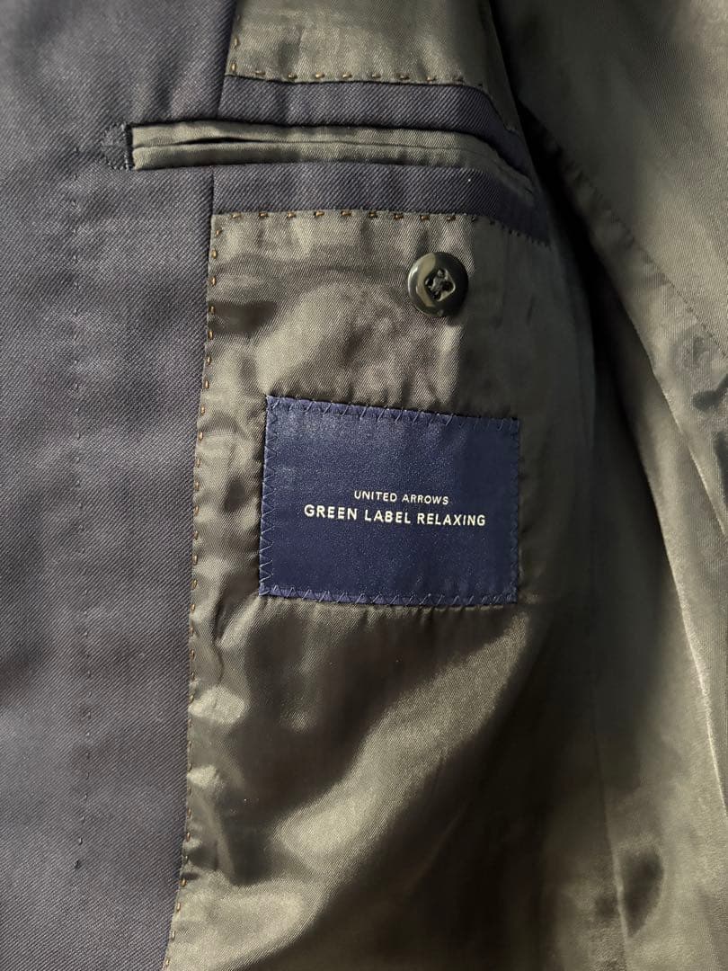 【GREEN LABEL RELAXING】ネイビー ビジネススーツ 3ピース