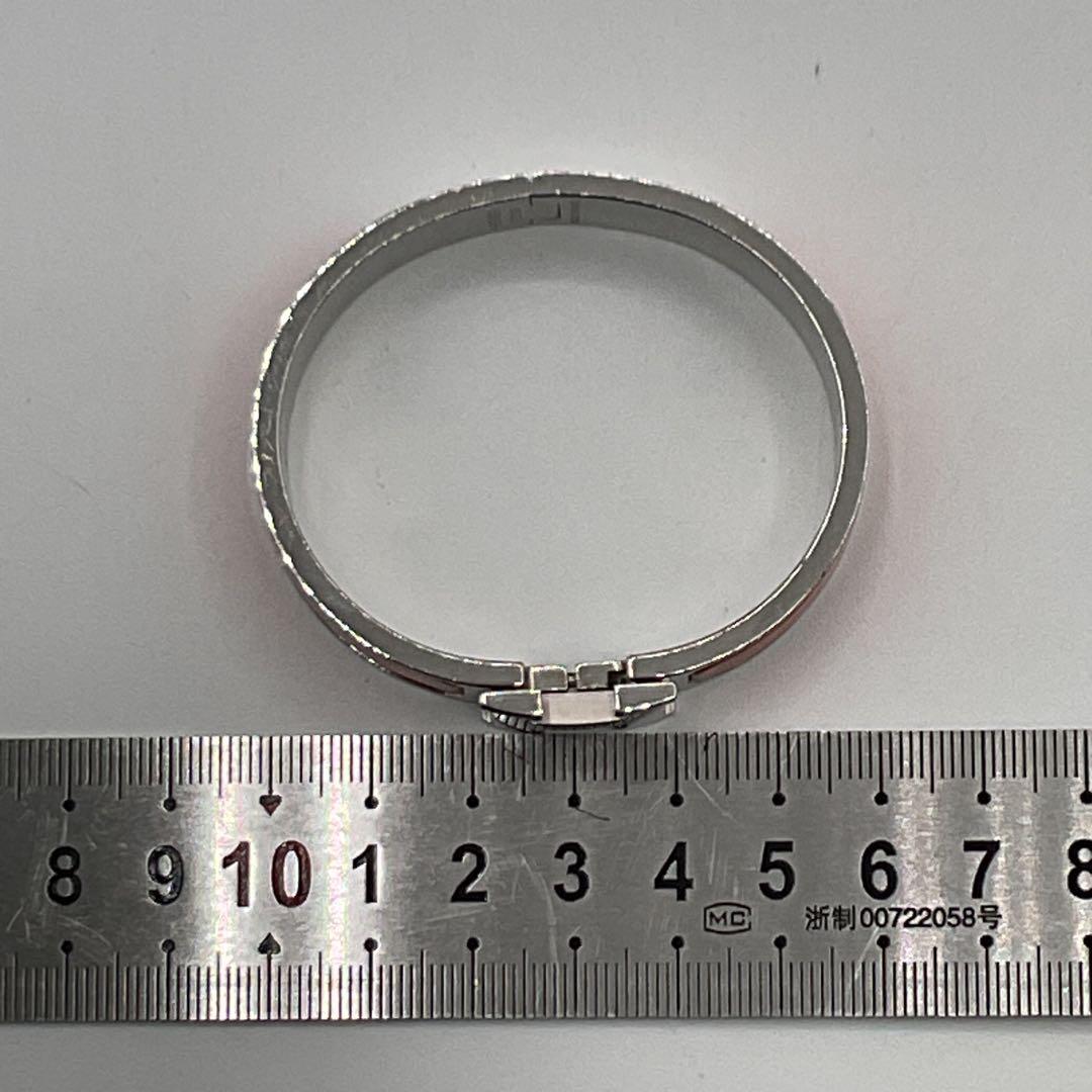 エルメス クイックH ブレスレット バングル オレンジ シルバー 箱付