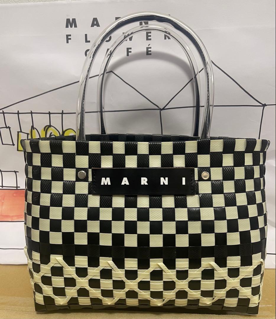 MARNI チェッカー柄 かごバッグ