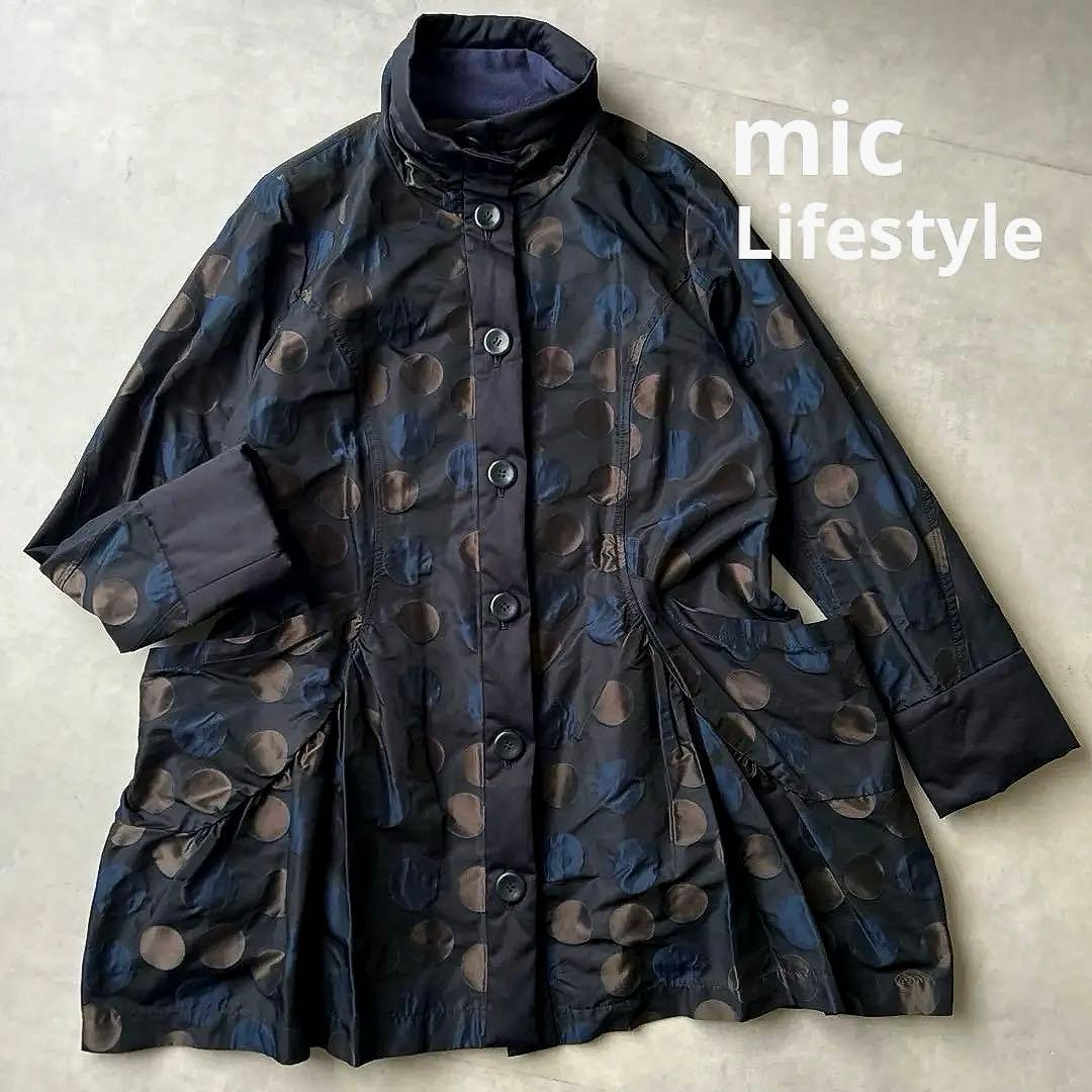 センソユニコ　mic Lifestyle ドット　異素材　変形　ジャンパー