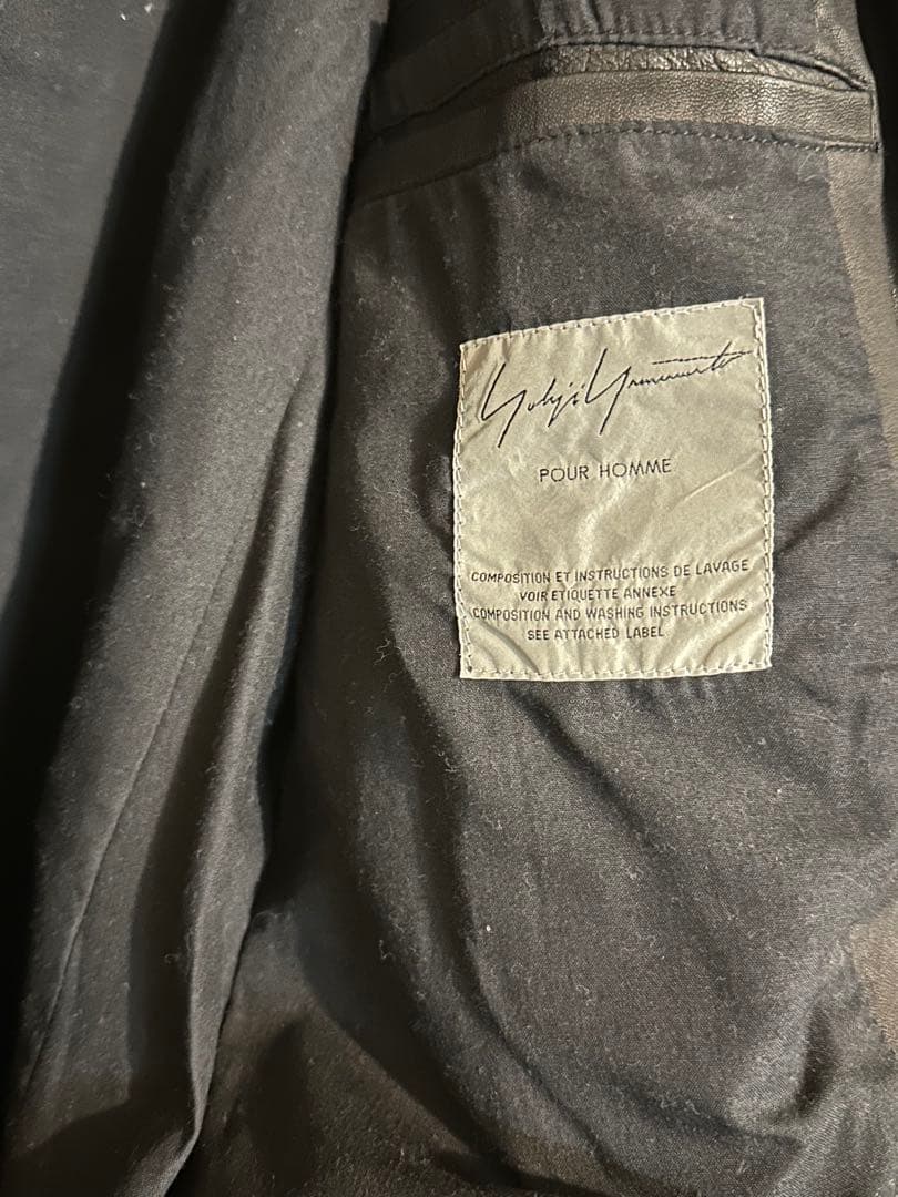 小*ジ様 Yohji Yamamoto pour homme レザー 6釦ジャケ