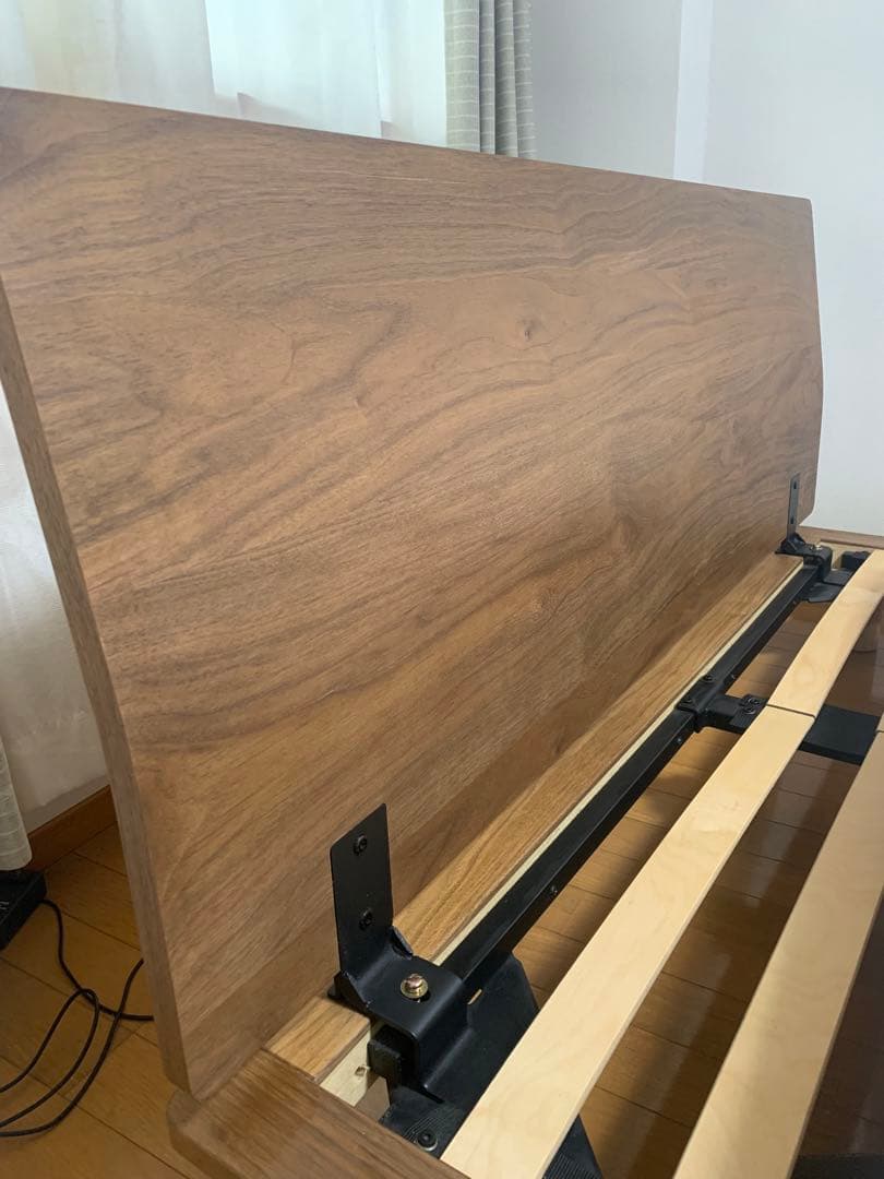 無印良品　ダブルベッドフレーム　ヘッドボード　ウォールナット