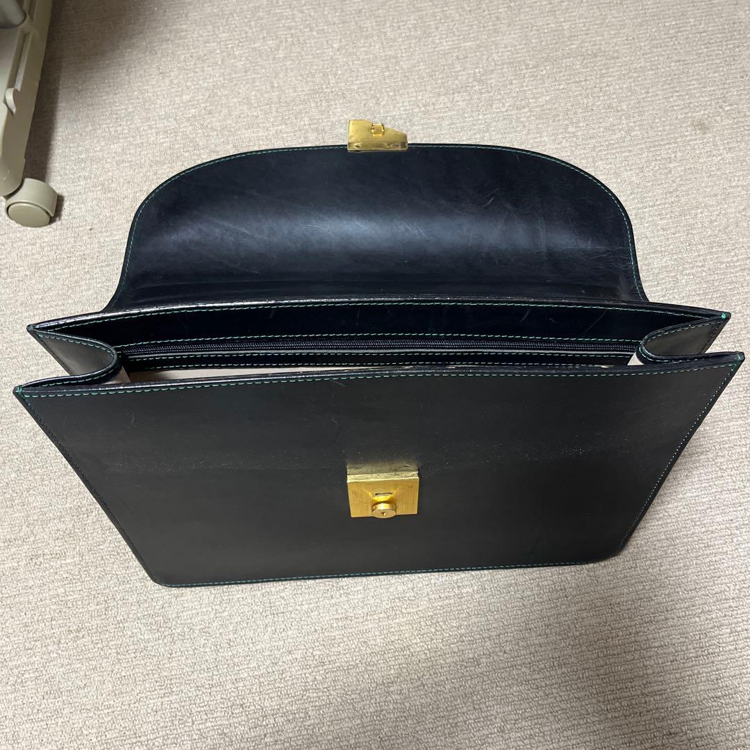 送料込みに変更　キタムラ　ビジネスバッグ　ブラックレザー　ダレスバッグ